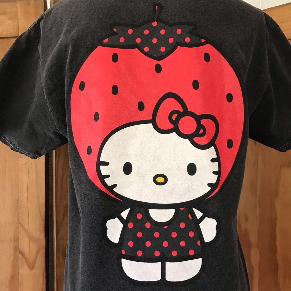 Hello Kitty By Sanrio Strawberry Theme Short Sleeve Blouse - Picture 4 of 6